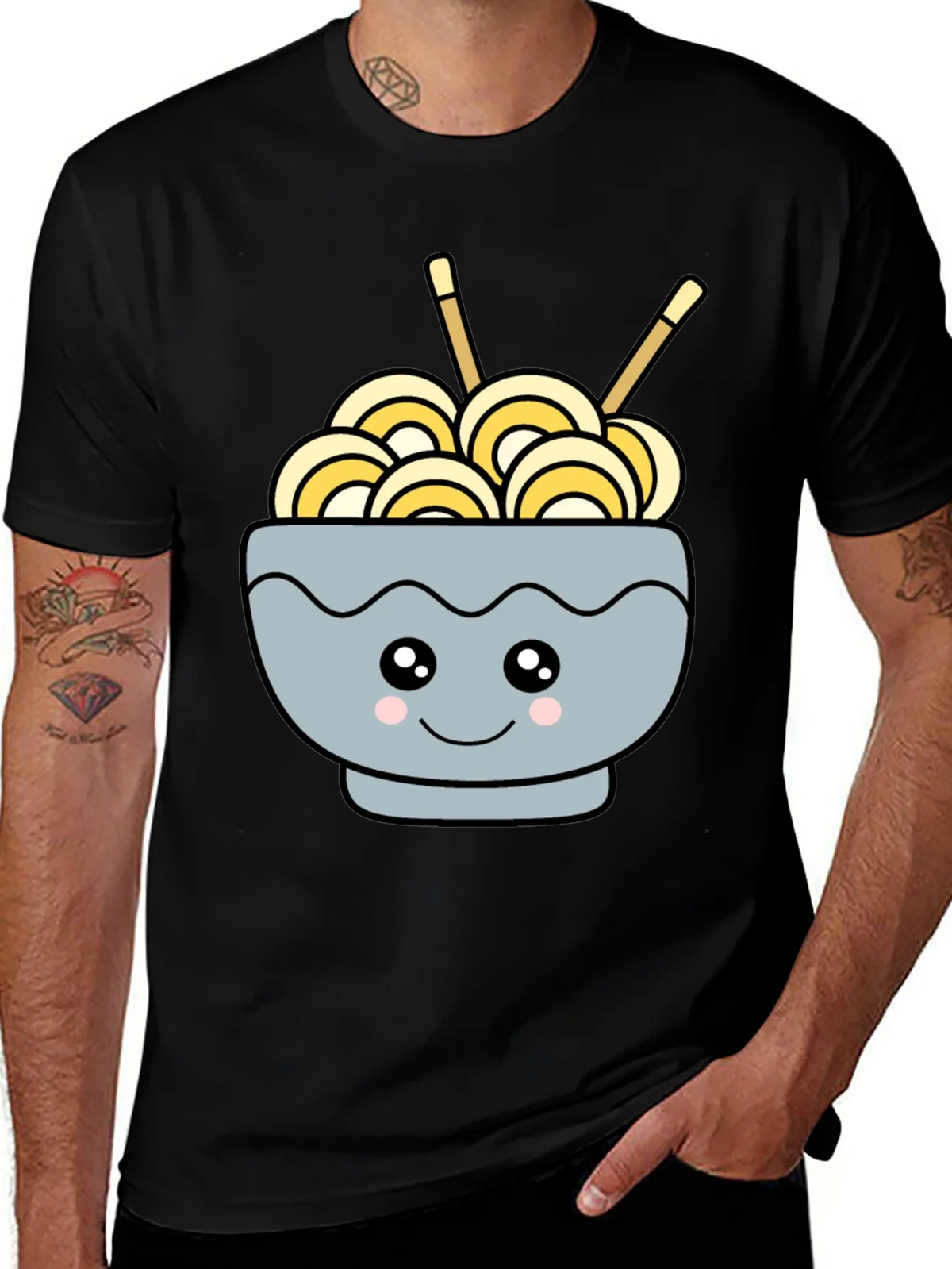 Cute Kawaii Ramen Bowl T-Shirt product image 1