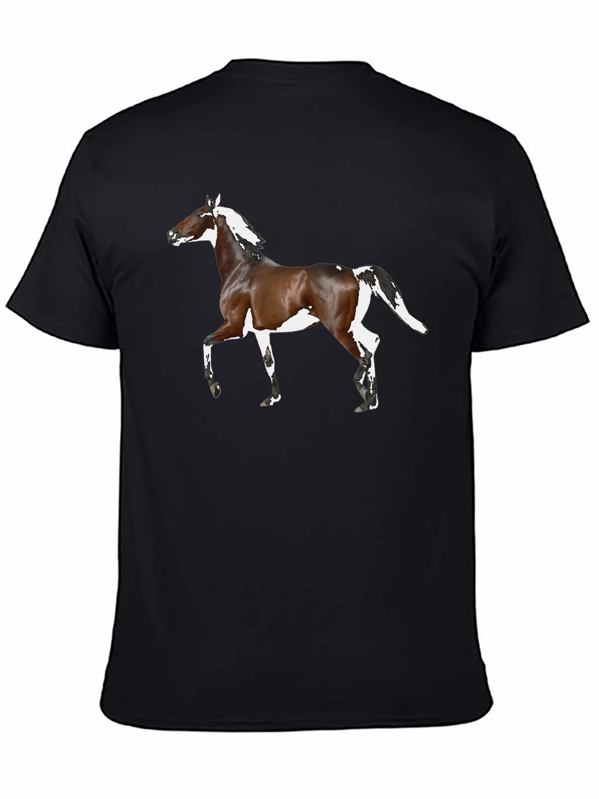 Horse Graphic Tee - Black Cotton T-Shirt product image 3