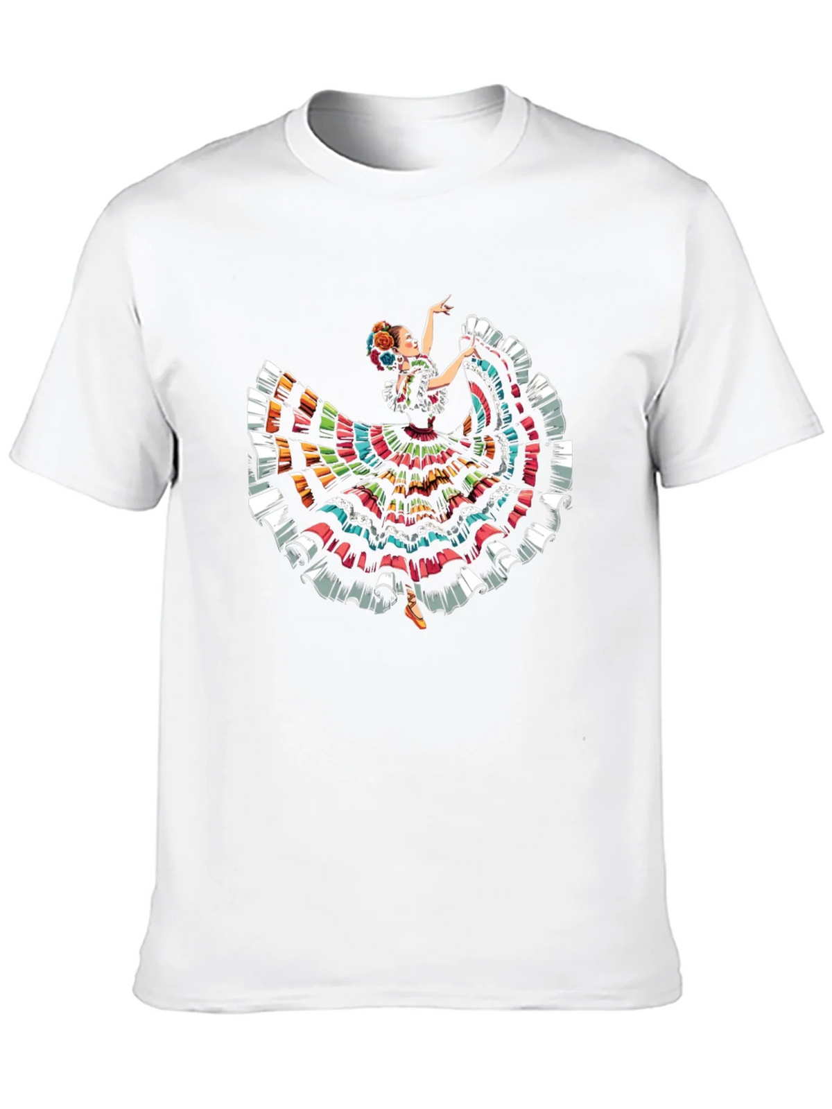 Mexican Folklorico Dancer T-Shirt - Vibrant Fiesta Style product image 5