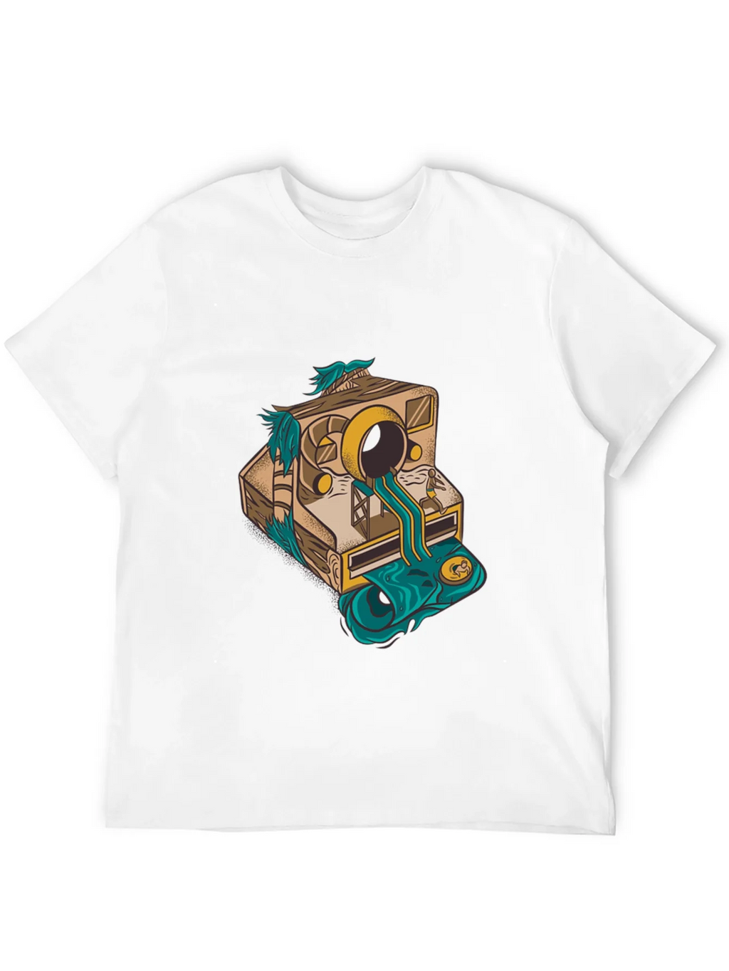 Camera Surrealism Mens Black Graphic Tee product image 11