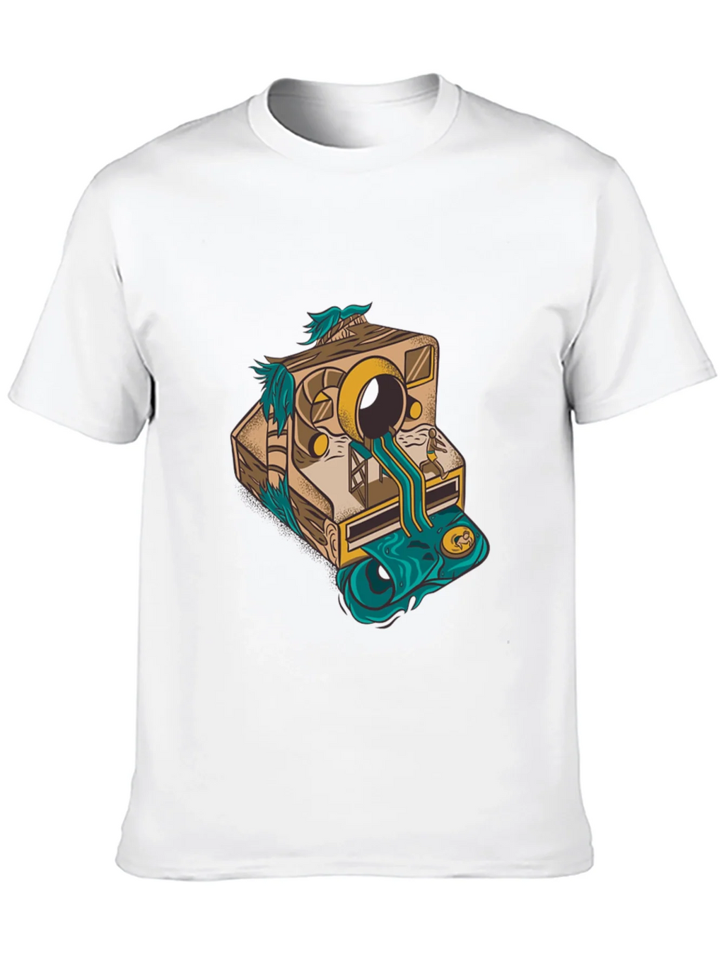 Camera Surrealism Mens Black Graphic Tee product image 9