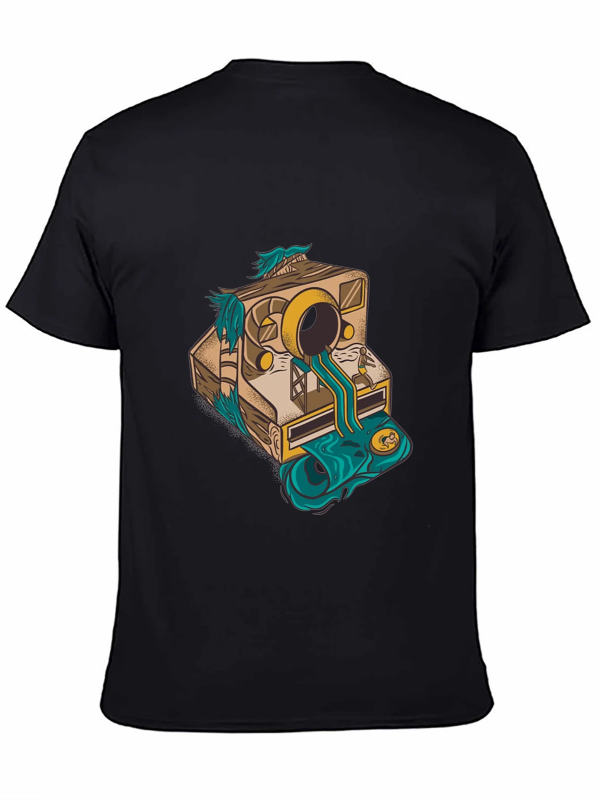 Camera Surrealism Mens Black Graphic Tee product image 4