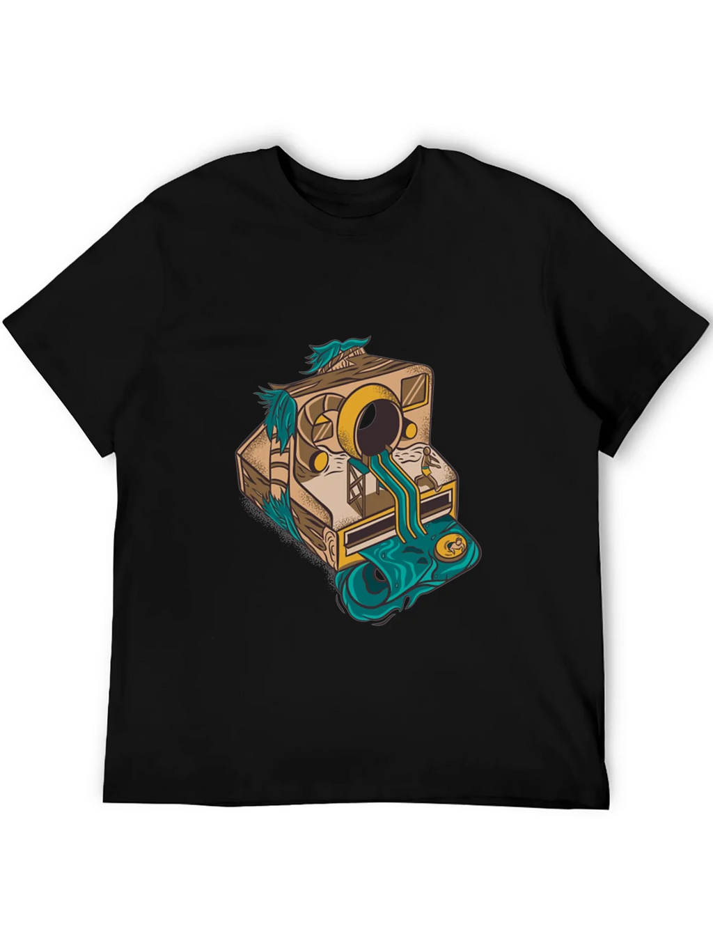 Camera Surrealism Mens Black Graphic Tee product image 5