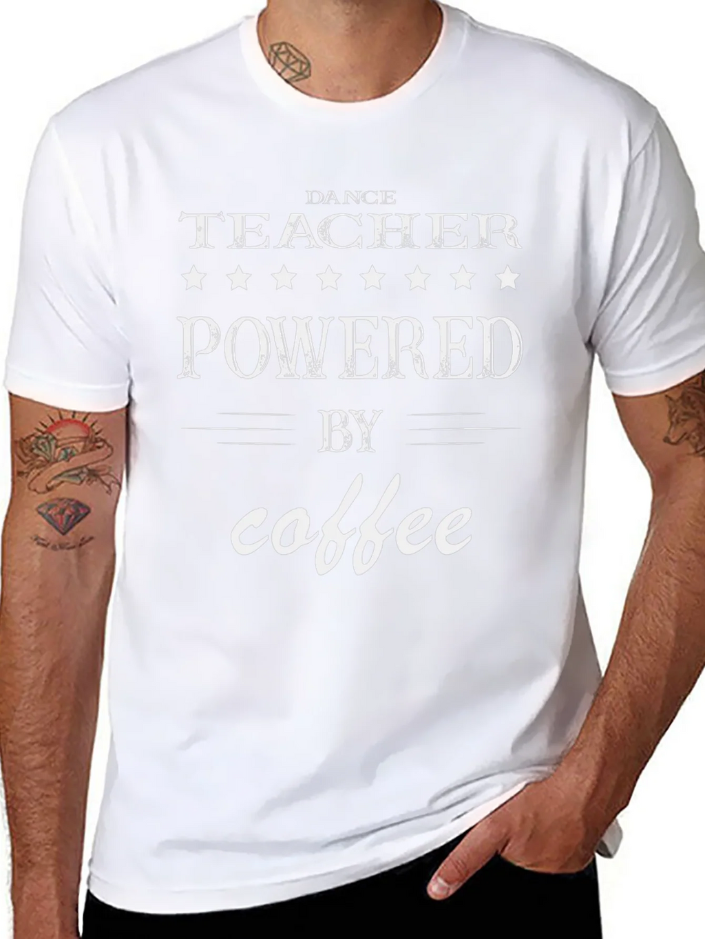 Dance Teacher Powered by Coffee T-Shirt product image 7