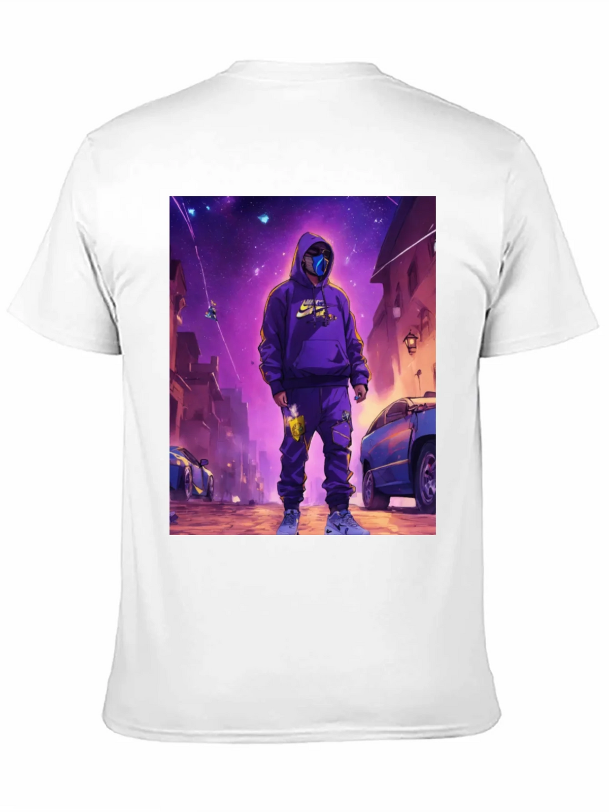 Black T-Shirt with Urban Galaxy Graphic product image 6