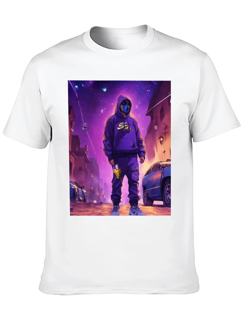 Black T-Shirt with Urban Galaxy Graphic product image 5