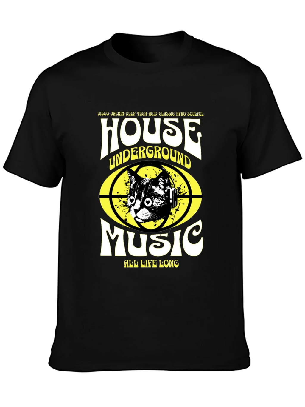 House Music Cat T-Shirt - Underground Rave Style product image 3
