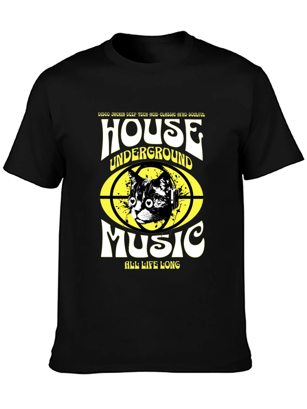 House Music Cat T-Shirt - Underground Rave Style product image 3