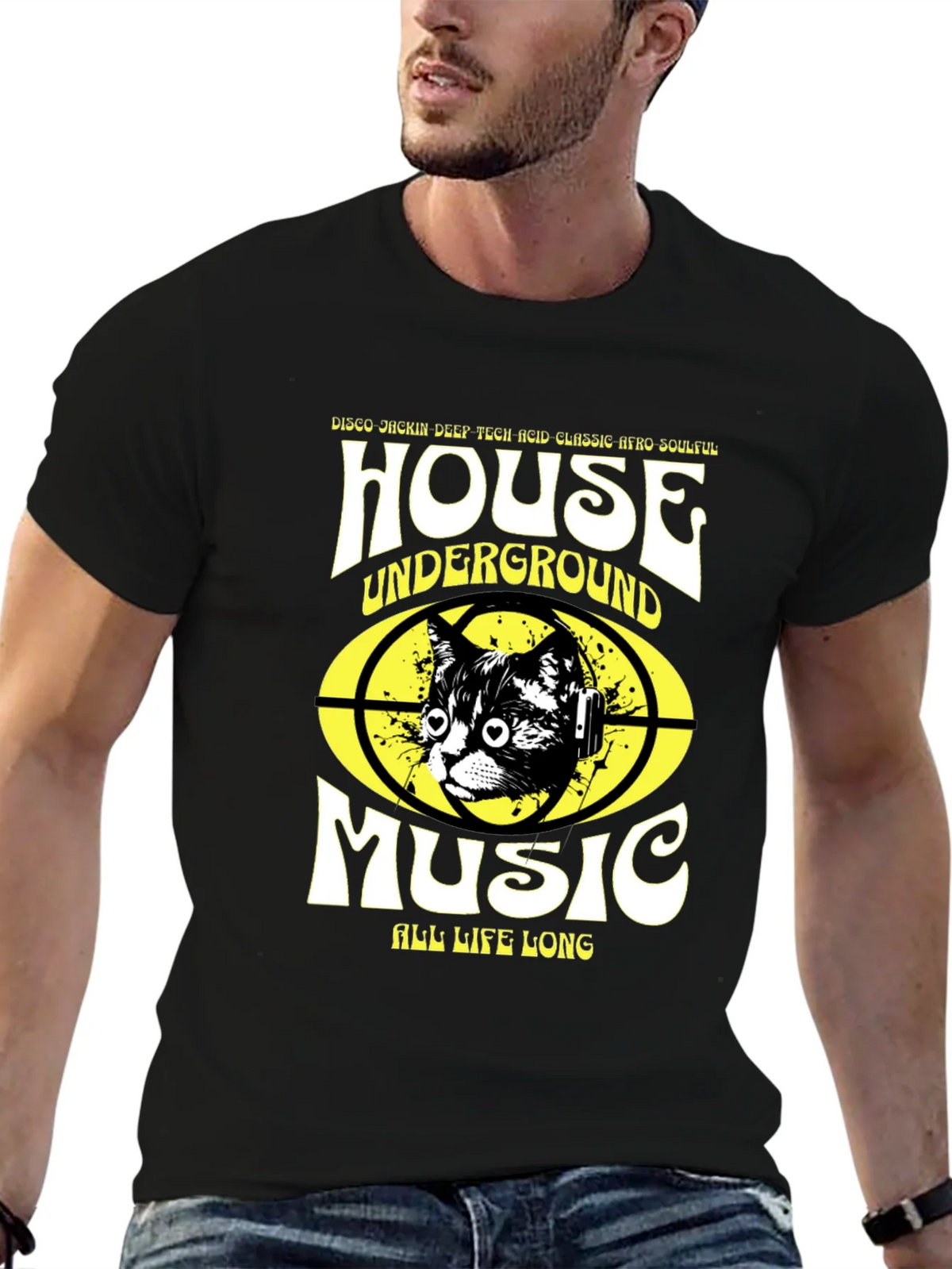 House Music Cat T-Shirt - Underground Rave Style product image 6