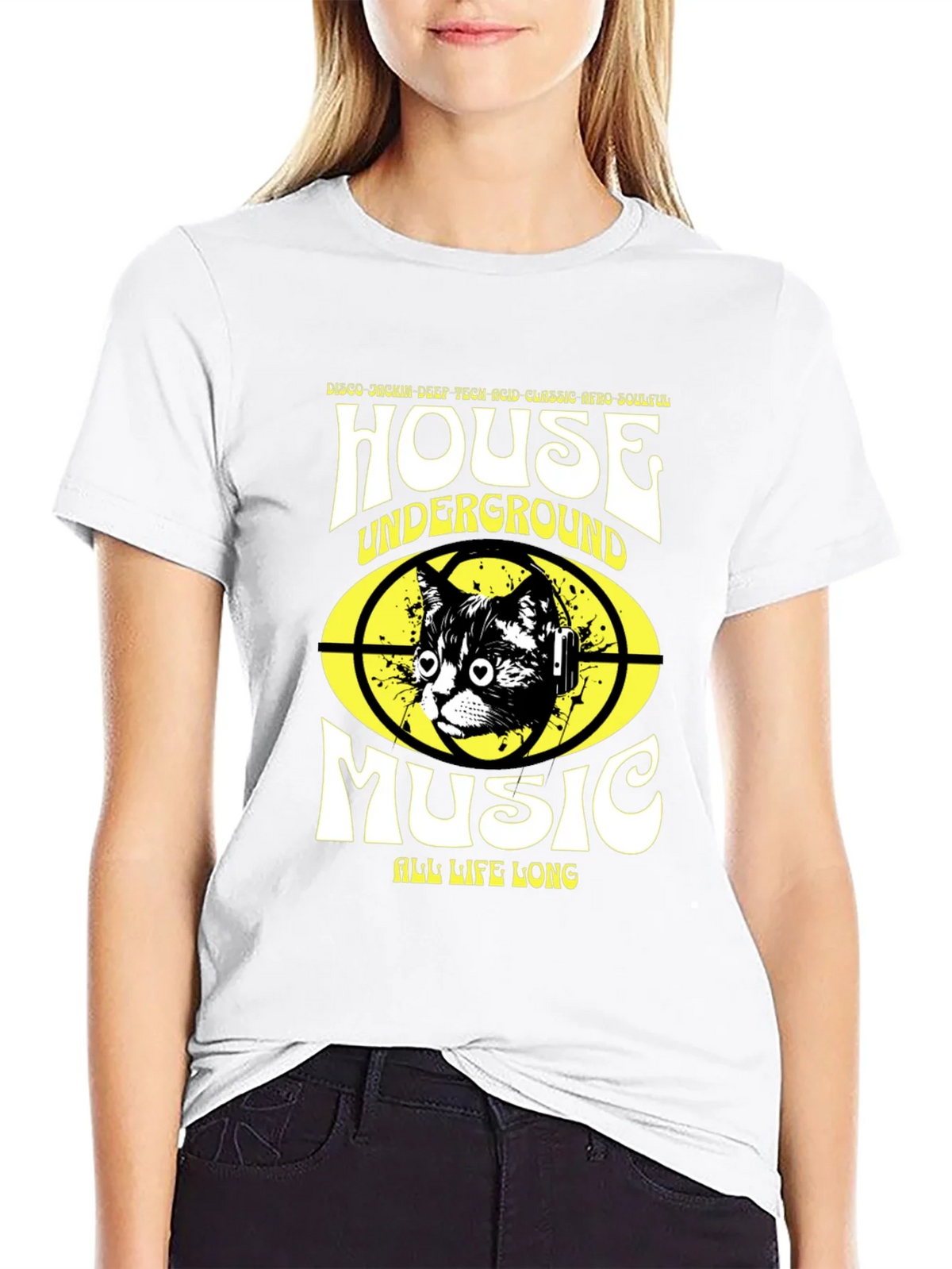 House Music Cat T-Shirt - Underground Rave Style product image 8