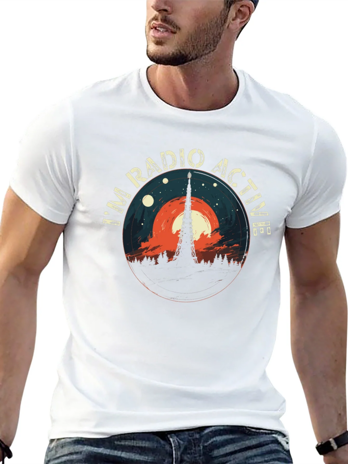 Radio Active Graphic Tee - Mens Casual Style product image 6