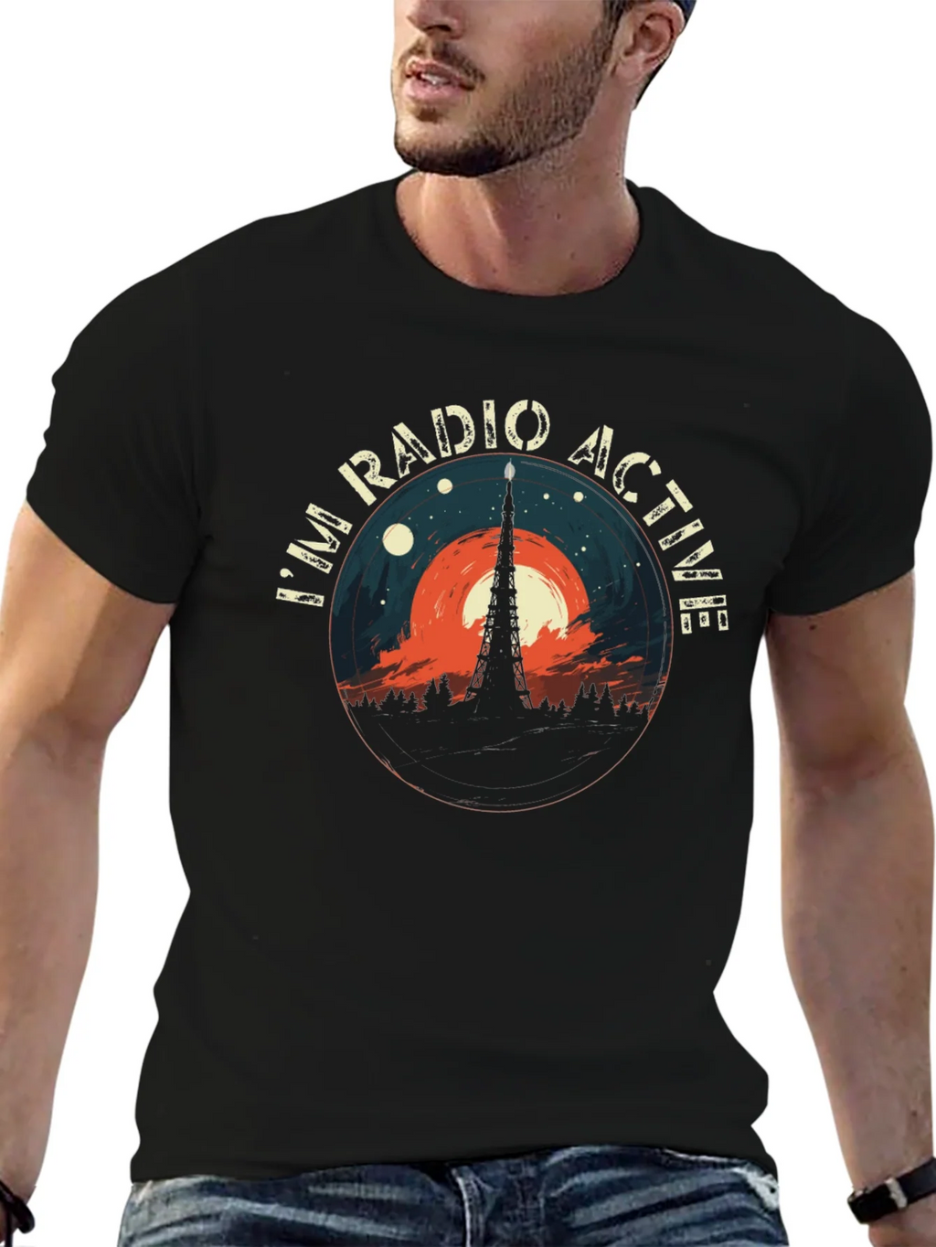 Radio Active Graphic Tee - Mens Casual Style product image 3