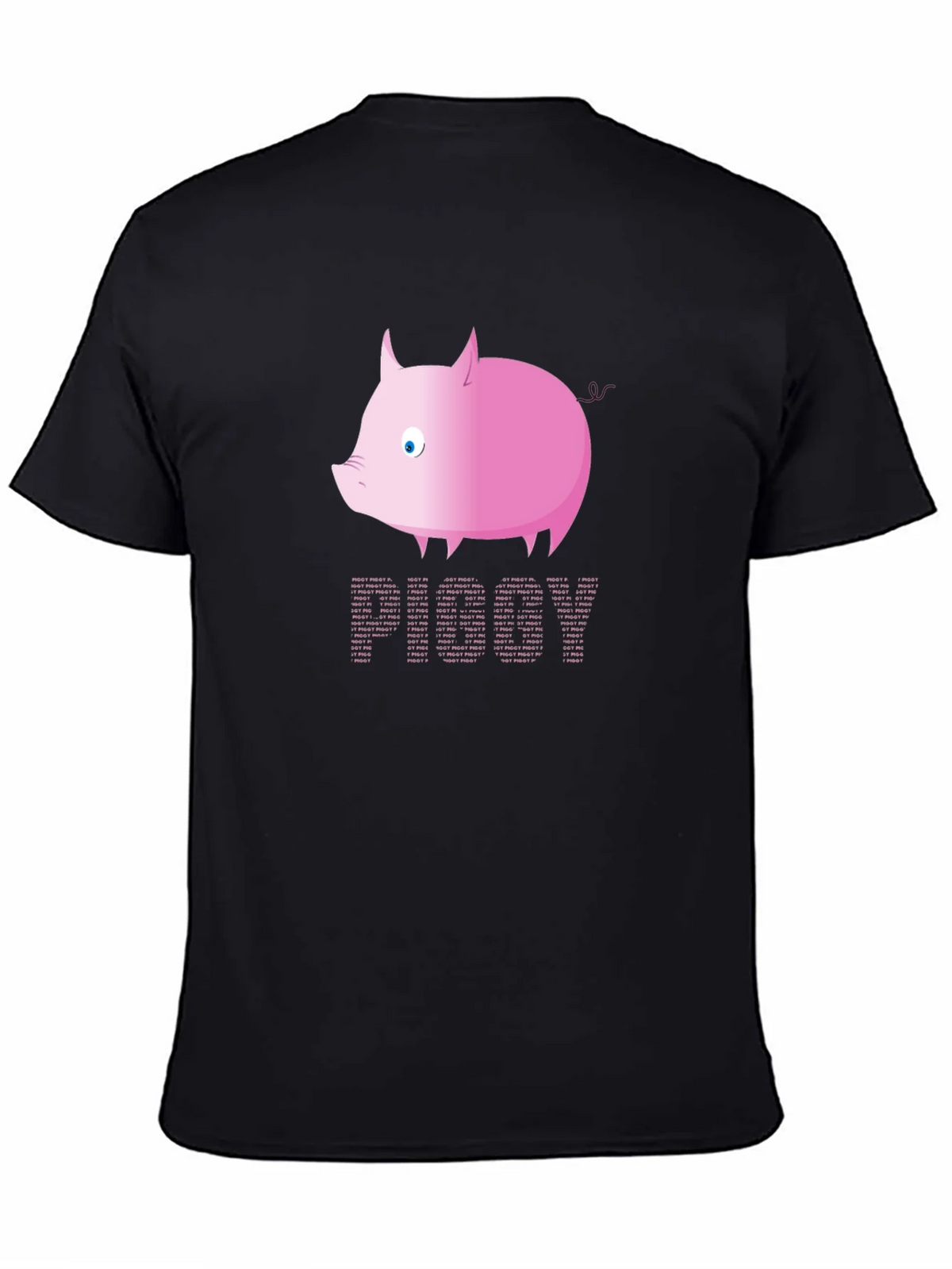 Pink Pig Text T-Shirt - Fun Graphic Tee product image 3