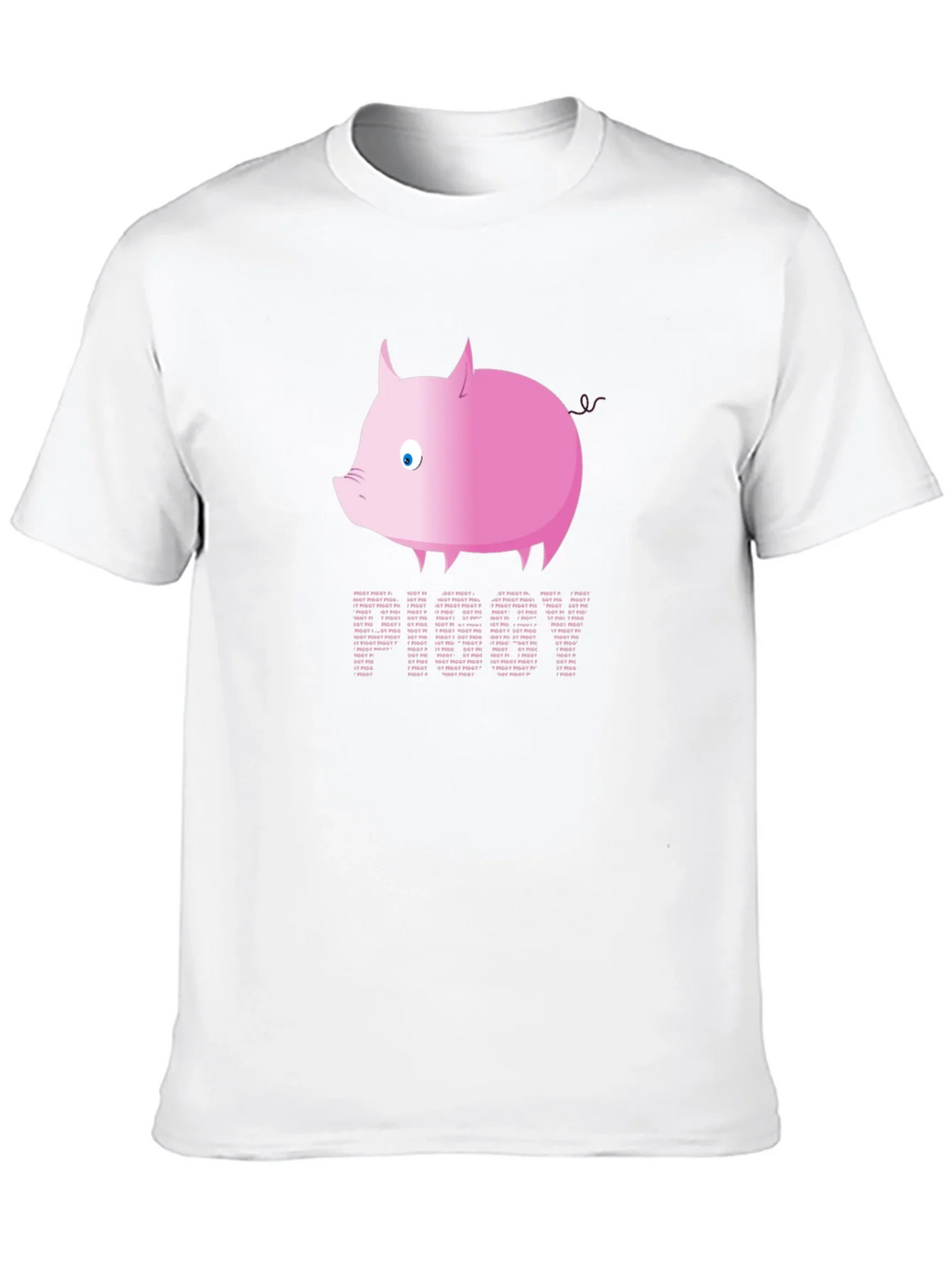 Pink Pig Text T-Shirt - Fun Graphic Tee product image 6