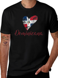 Dominicana Heart Flag T-Shirt - Patriotic Pride product image 1
