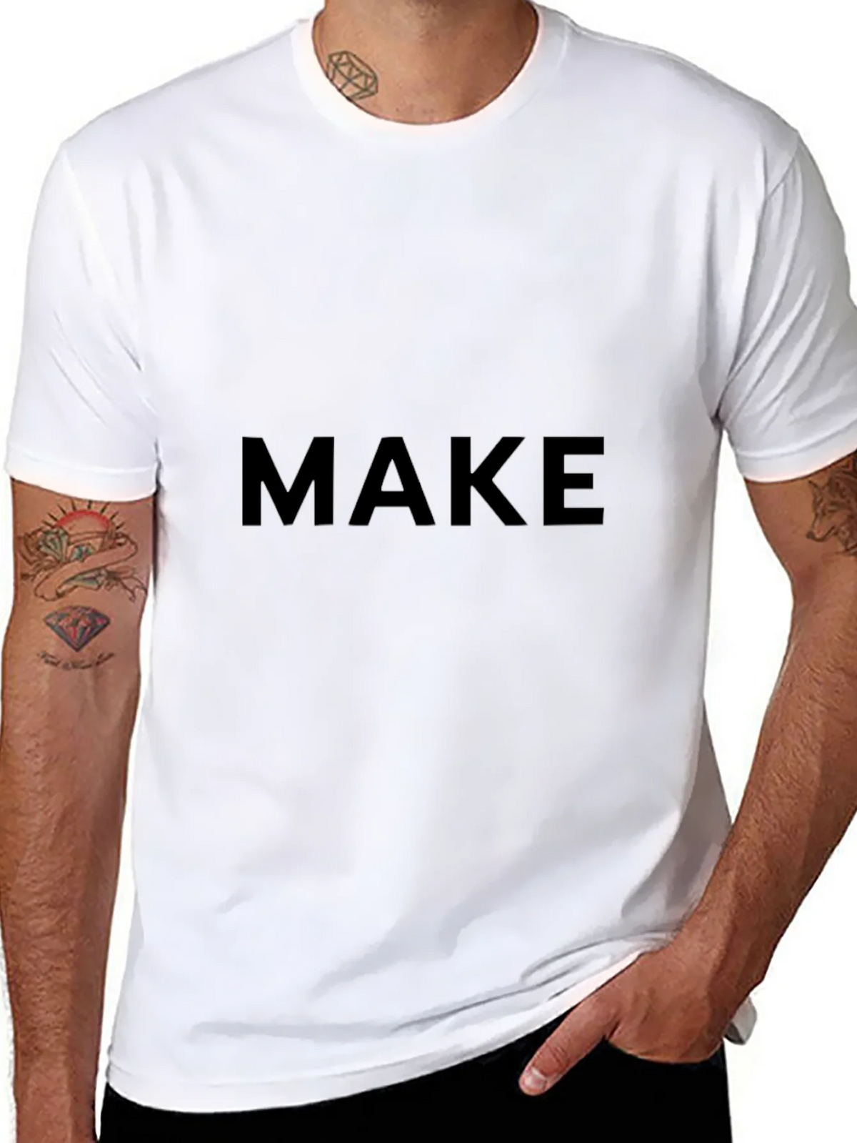 MAKE T-Shirt - Classic Black Cotton Tee product image 7