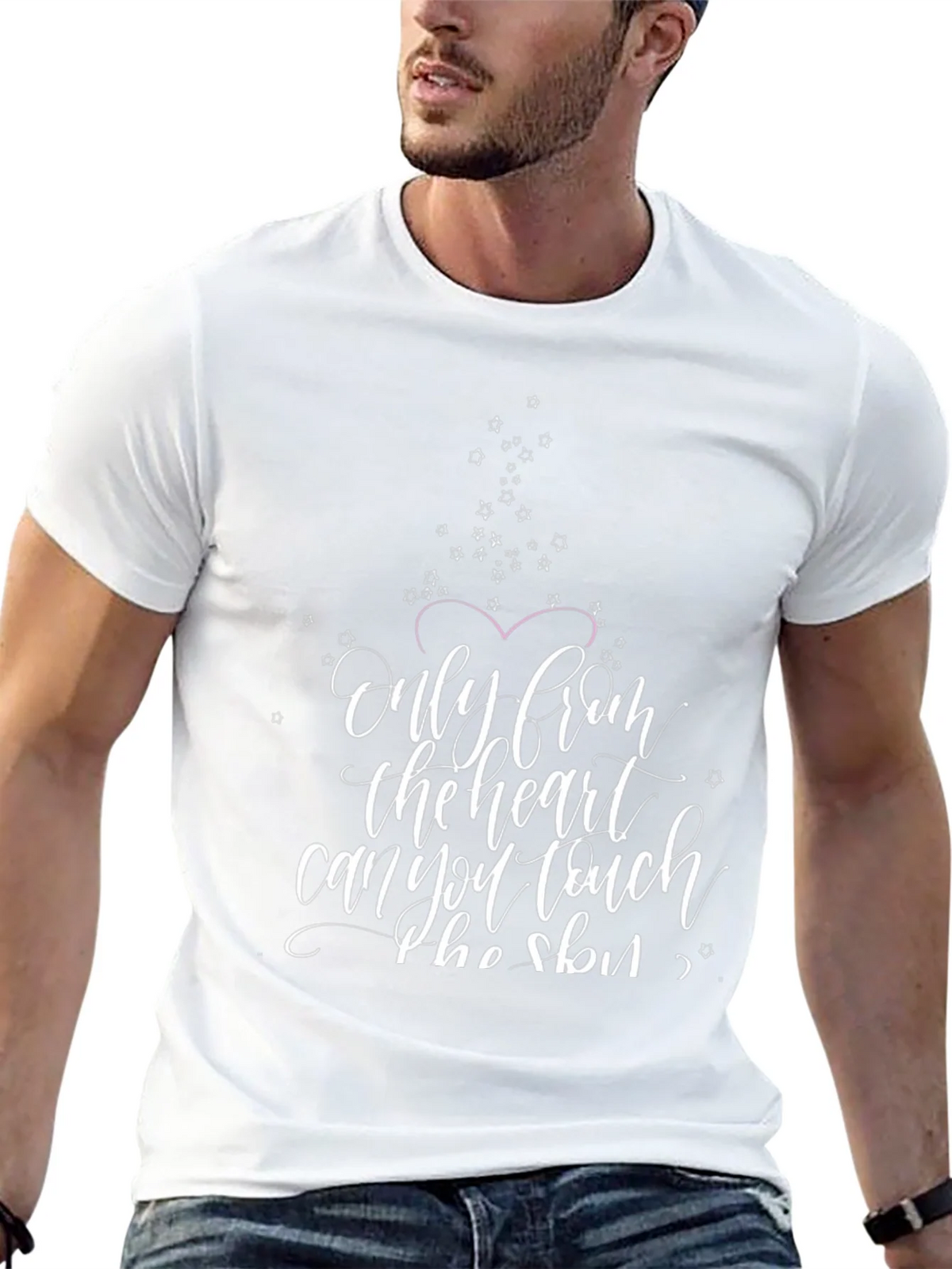 Heartfelt Words Graphic Tee - Black Cotton Blend product image 12