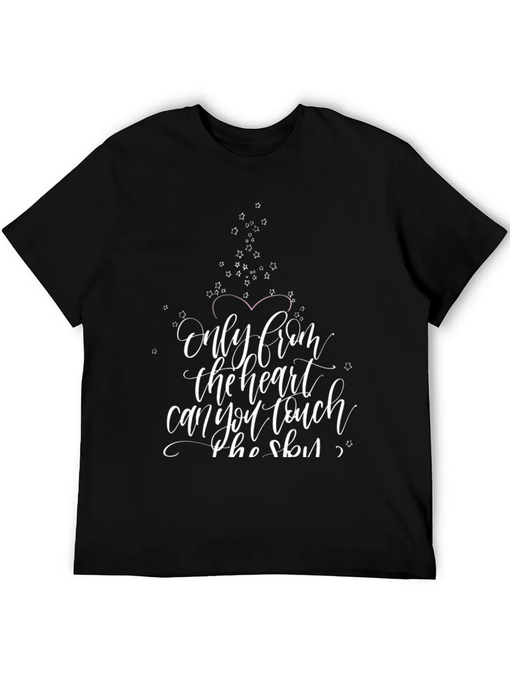 Heartfelt Words Graphic Tee - Black Cotton Blend product image 5