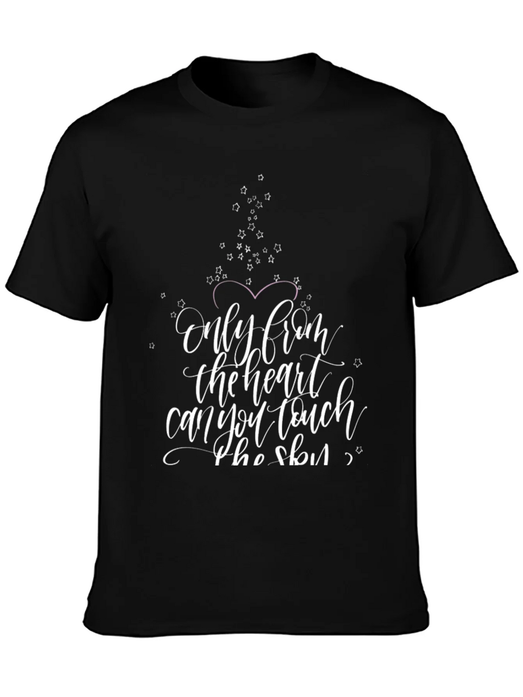 Heartfelt Words Graphic Tee - Black Cotton Blend product image 3
