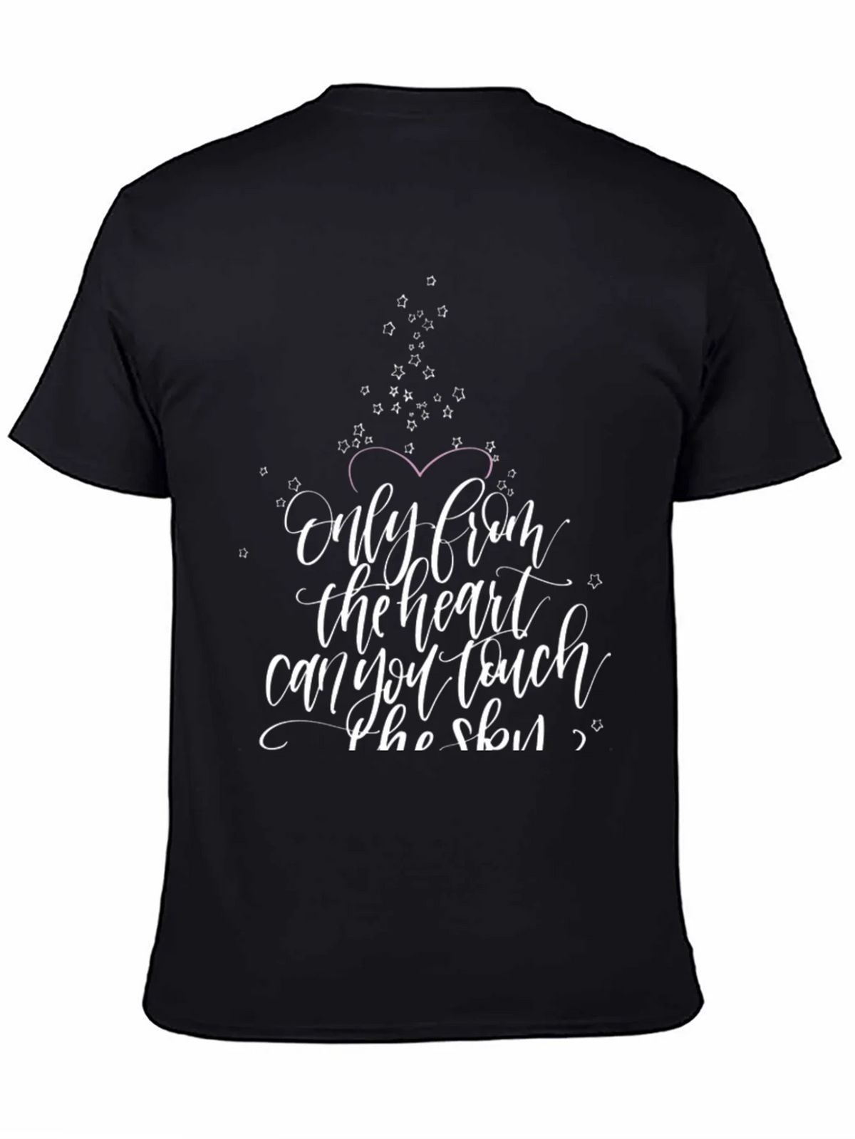 Heartfelt Words Graphic Tee - Black Cotton Blend product image 4