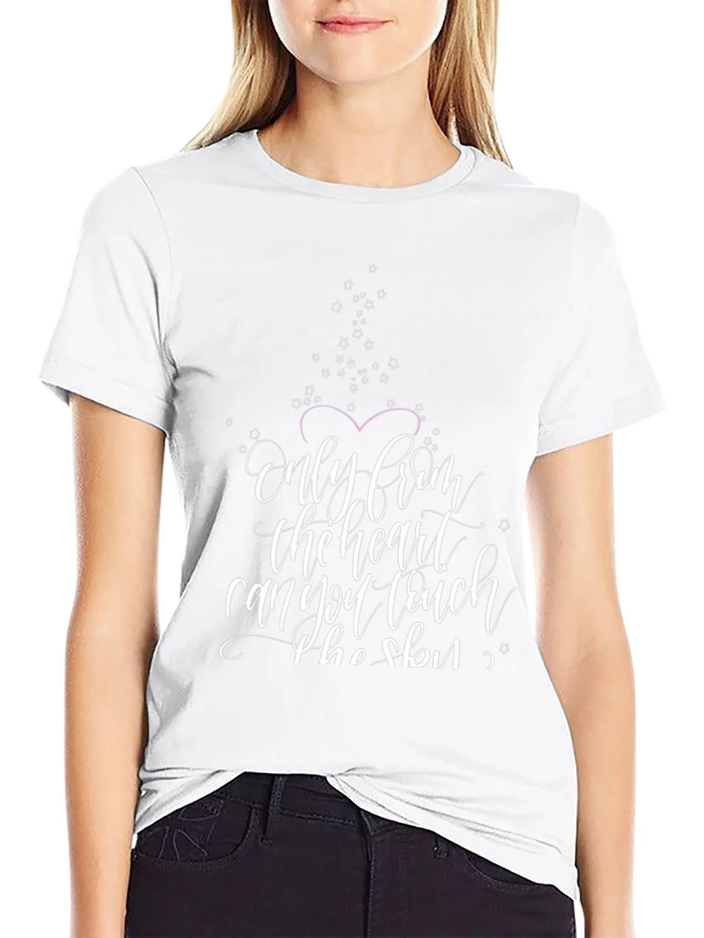 Heartfelt Words Graphic Tee - Black Cotton Blend product image 8