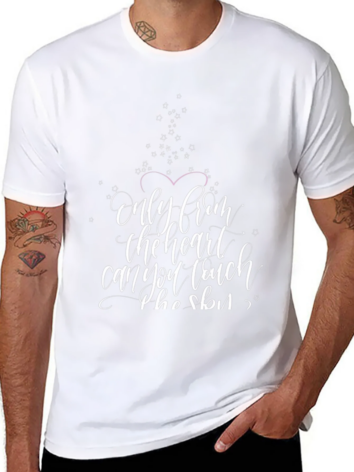 Heartfelt Words Graphic Tee - Black Cotton Blend product image 7