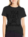 Yoga Girls Are Twisted Graphic Tee product image 1