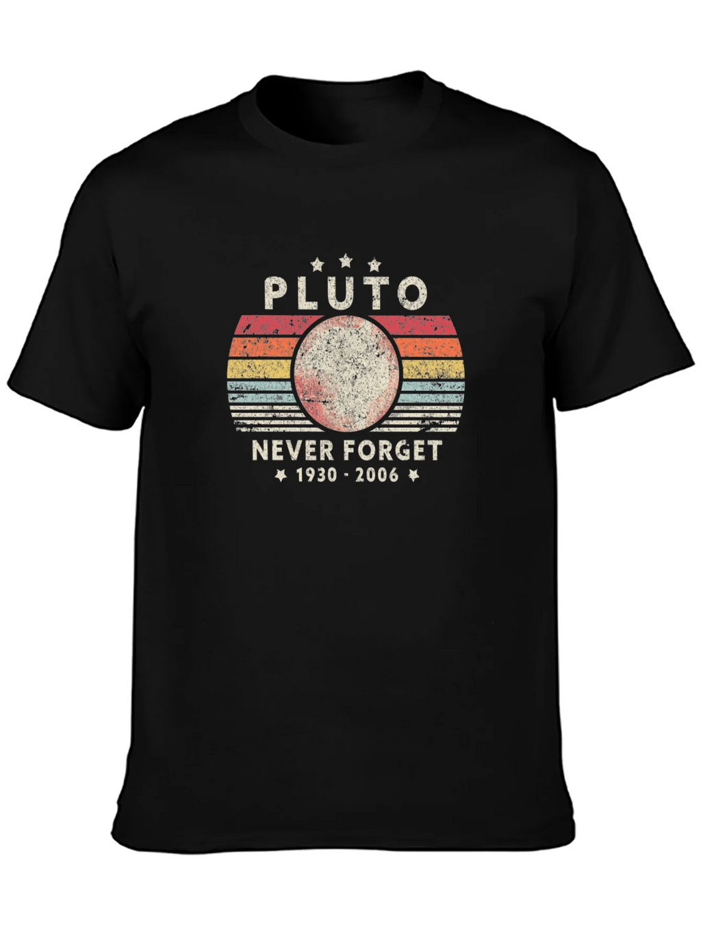 Pluto Never Forget Retro Graphic T-Shirt product image 1