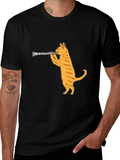 Cat Clarinet Black T-Shirt product image 1