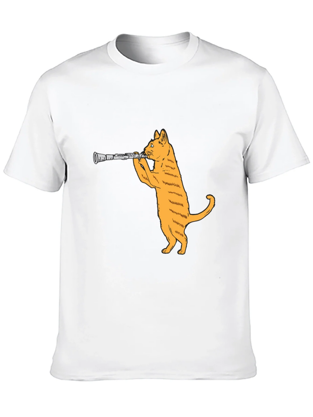 Cat Clarinet Black T-Shirt product image 9
