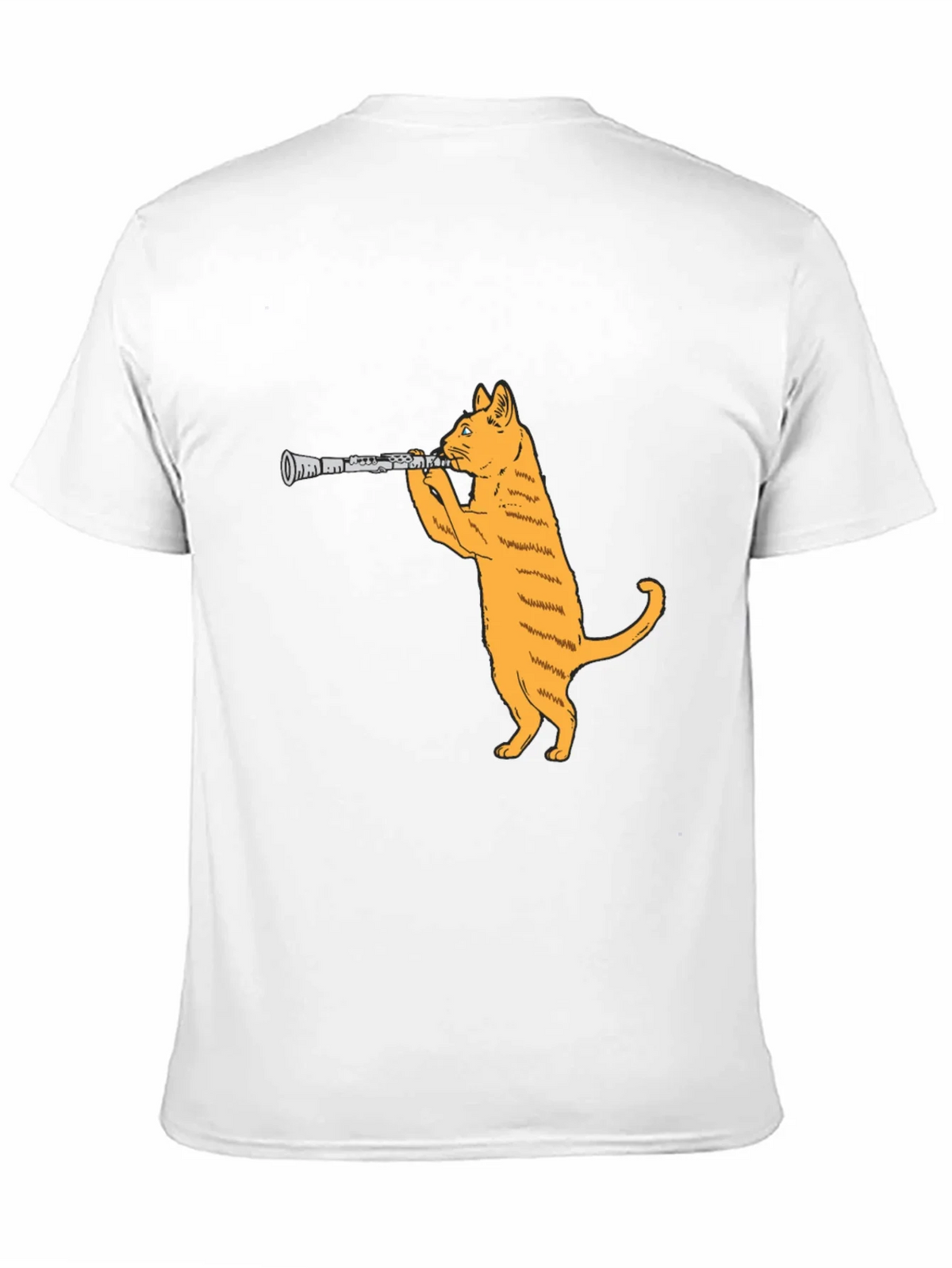 Cat Clarinet Black T-Shirt product image 10