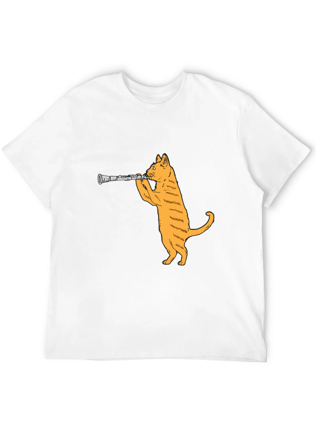 Cat Clarinet Black T-Shirt product image 11