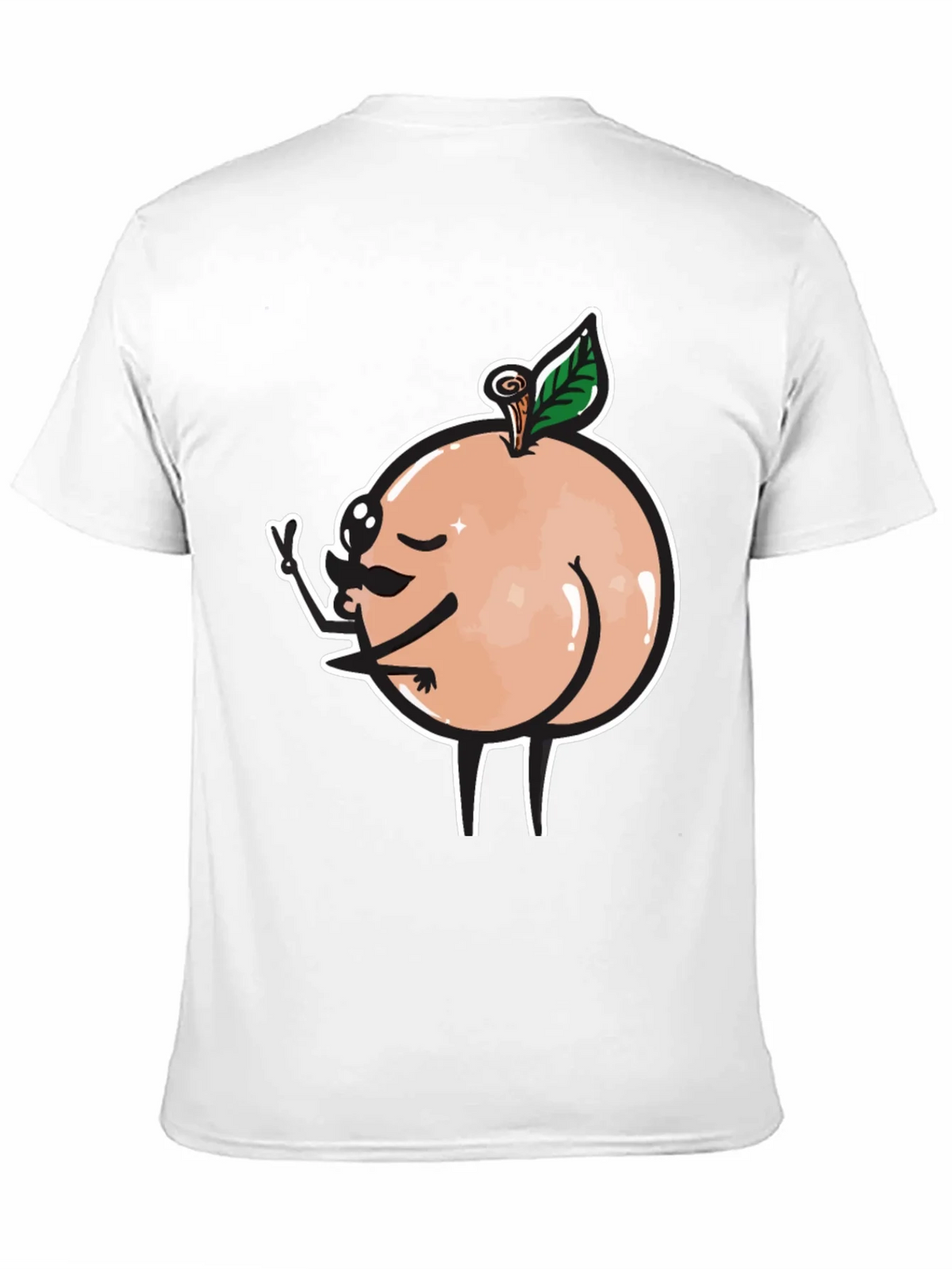 Funny Peach Butt Graphic Black T-Shirt product image 10