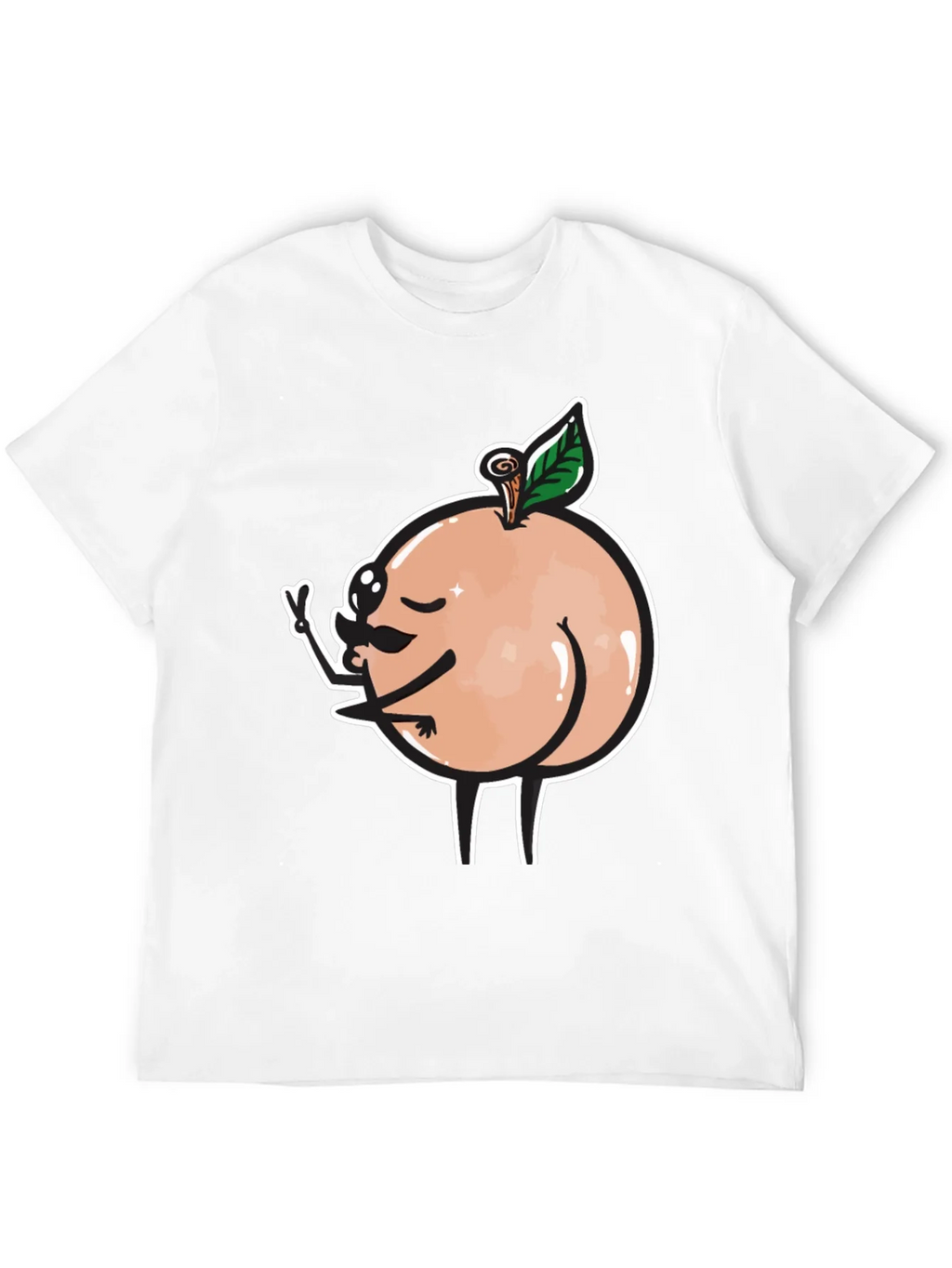 Funny Peach Butt Graphic Black T-Shirt product image 11