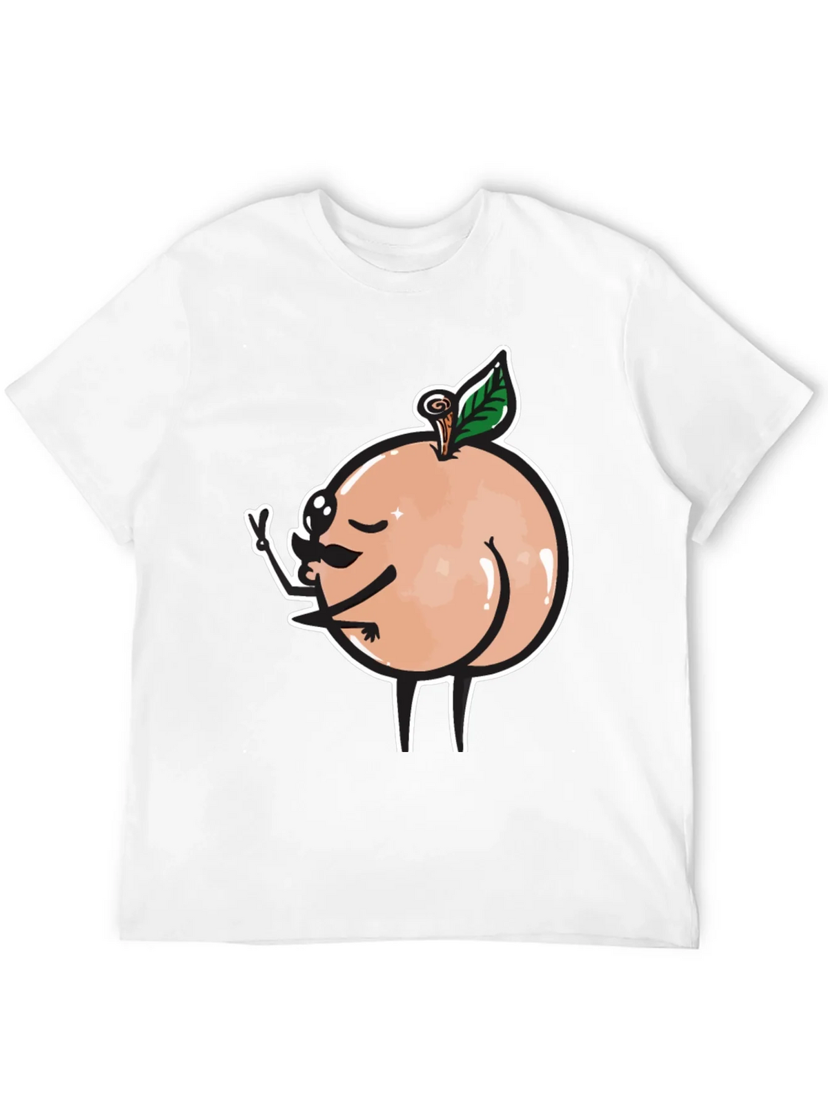 Funny Peach Butt Graphic Black T-Shirt product image 11