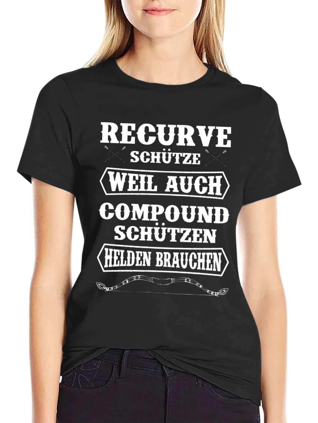 Recurve Archer T-Shirt - Compound Bow Humor Tee product image 2