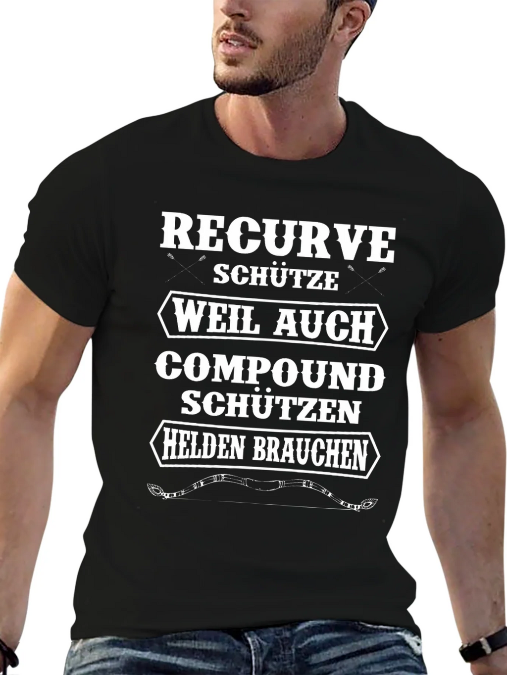 Recurve Archer T-Shirt - Compound Bow Humor Tee product image 6