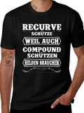Recurve Archer T-Shirt - Compound Bow Humor Tee product image 1