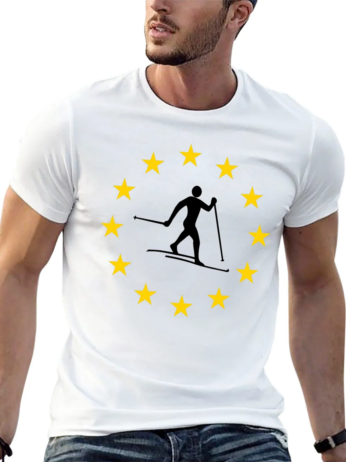 EU Skier T-Shirt: European Union Skiing product image 12