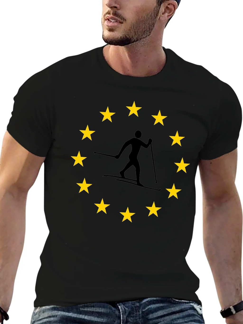 EU Skier T-Shirt: European Union Skiing product image 6