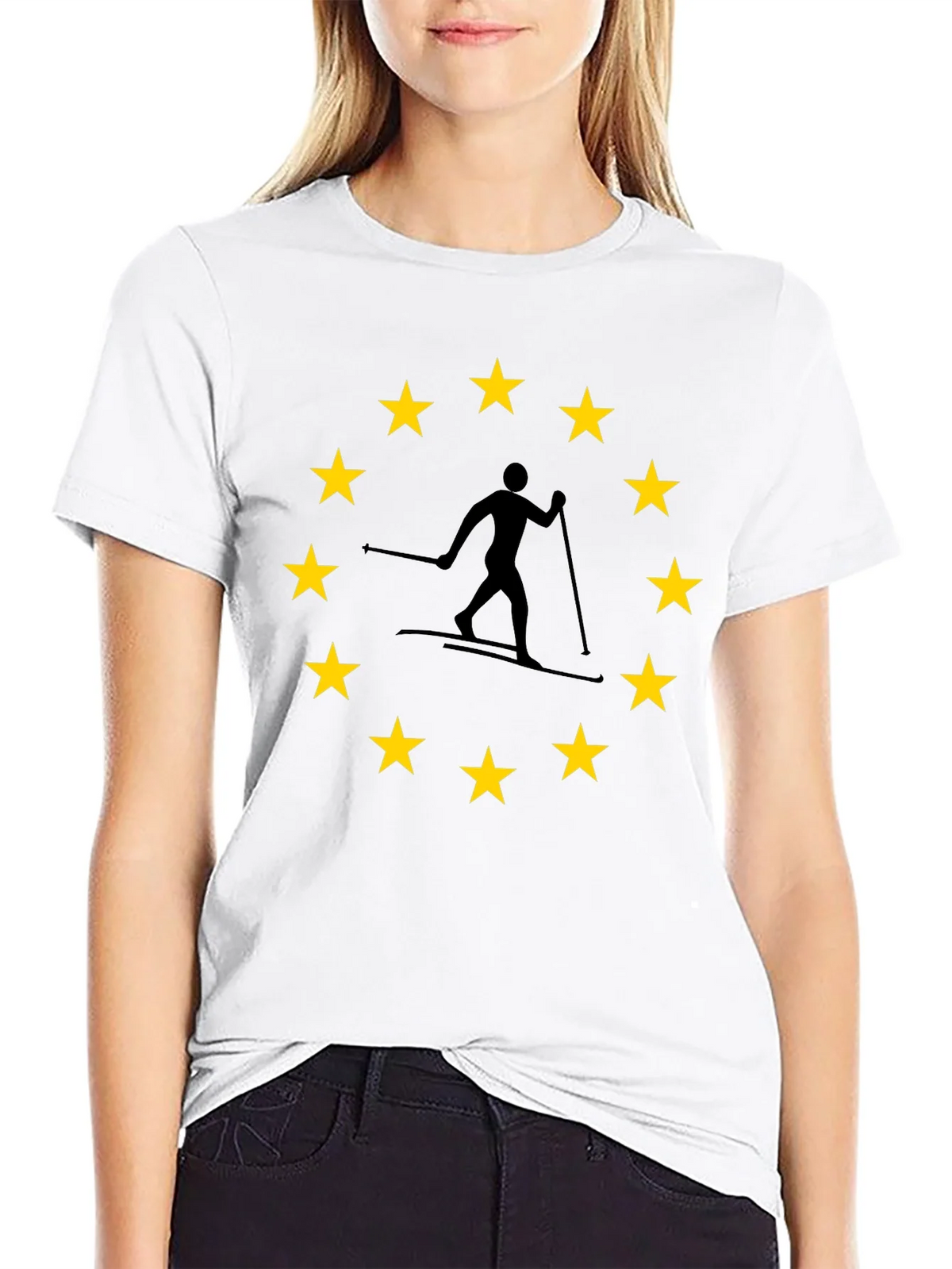EU Skier T-Shirt: European Union Skiing product image 8