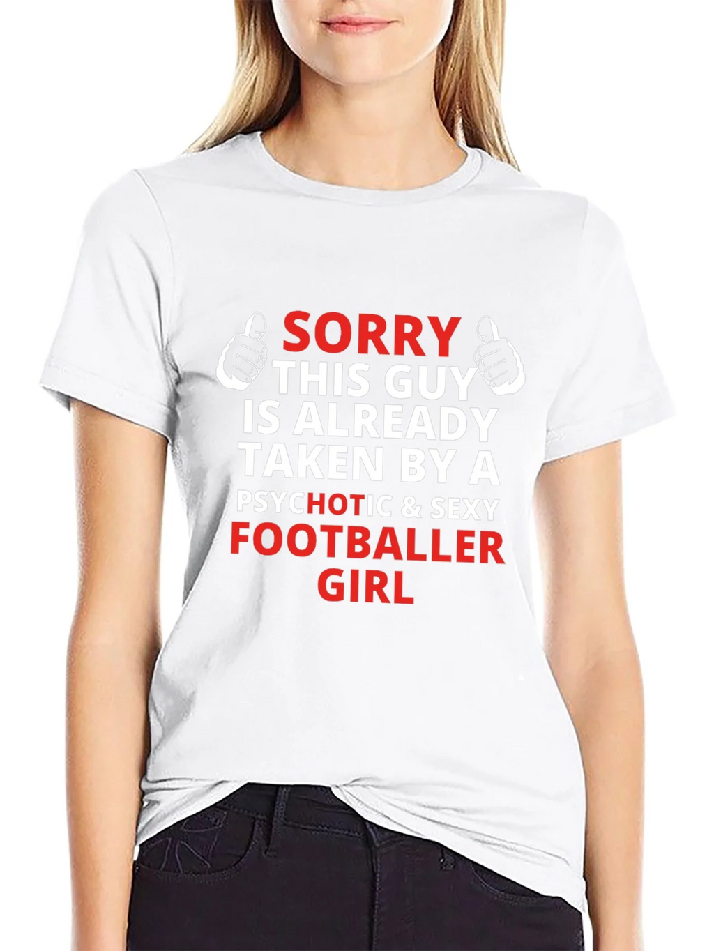 Funny Footballer Girlfriend Graphic T-Shirt product image 8