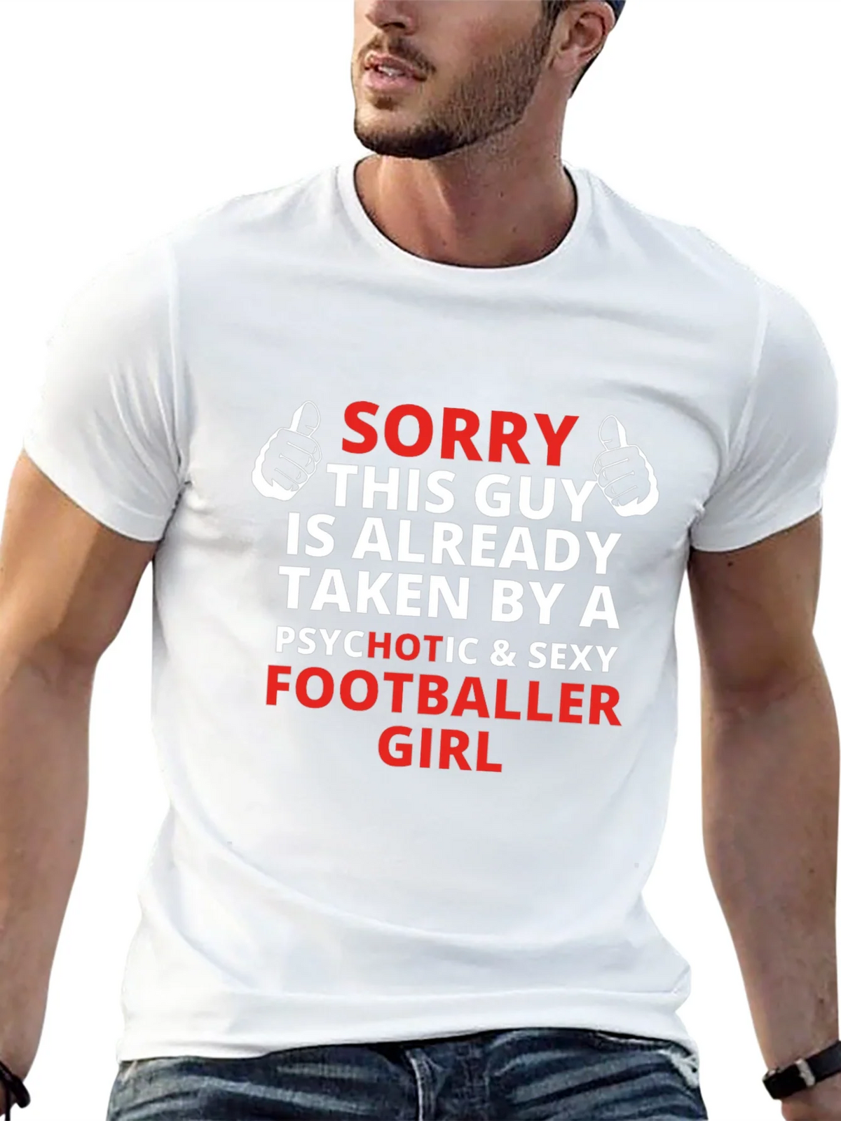 Funny Footballer Girlfriend Graphic T-Shirt product image 12