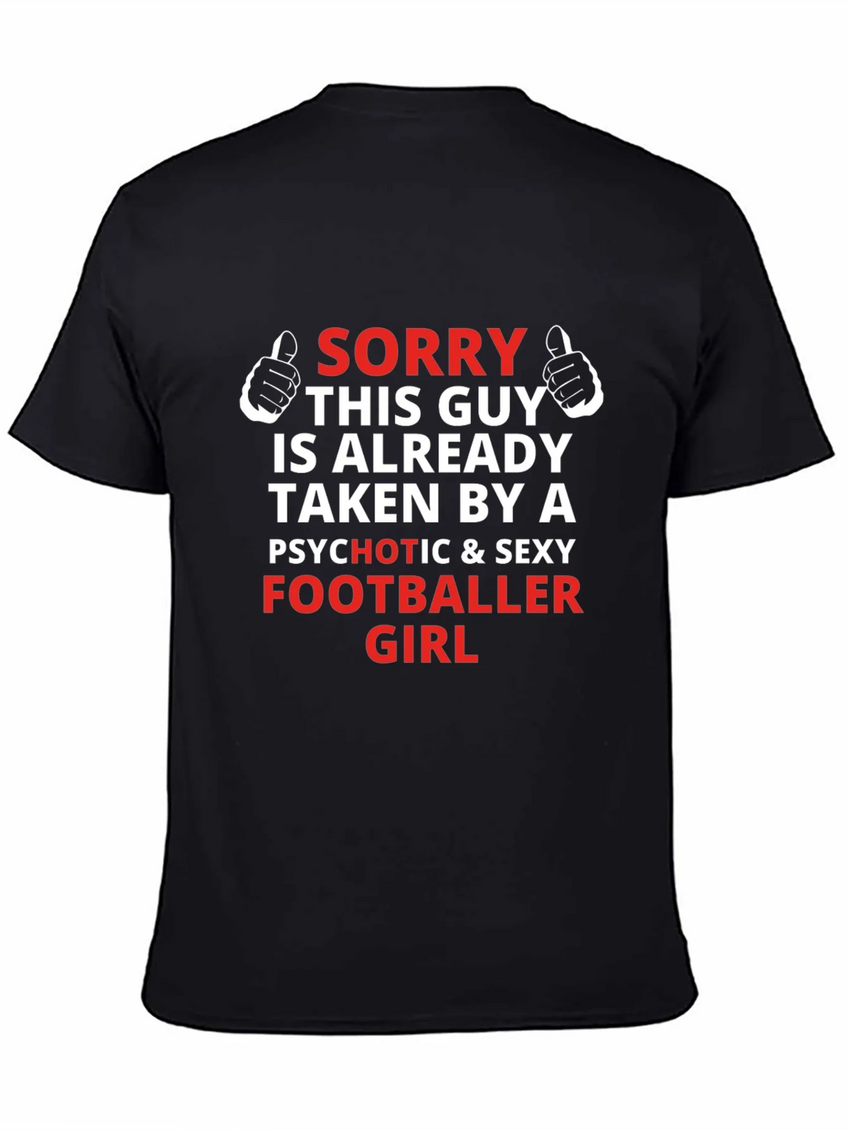 Funny Footballer Girlfriend Graphic T-Shirt product image 4