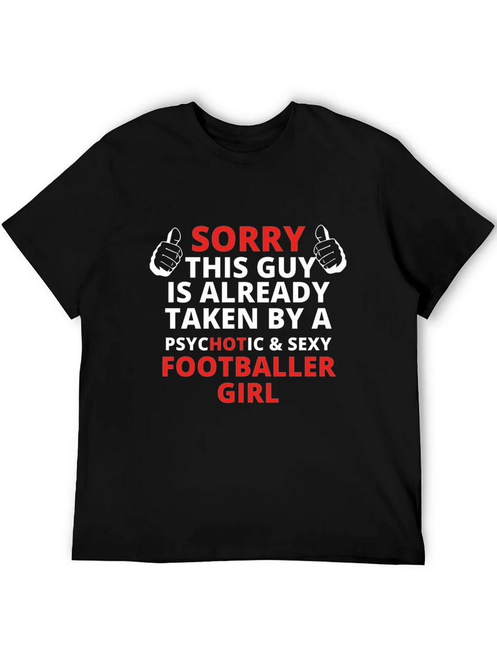 Funny Footballer Girlfriend Graphic T-Shirt product image 5