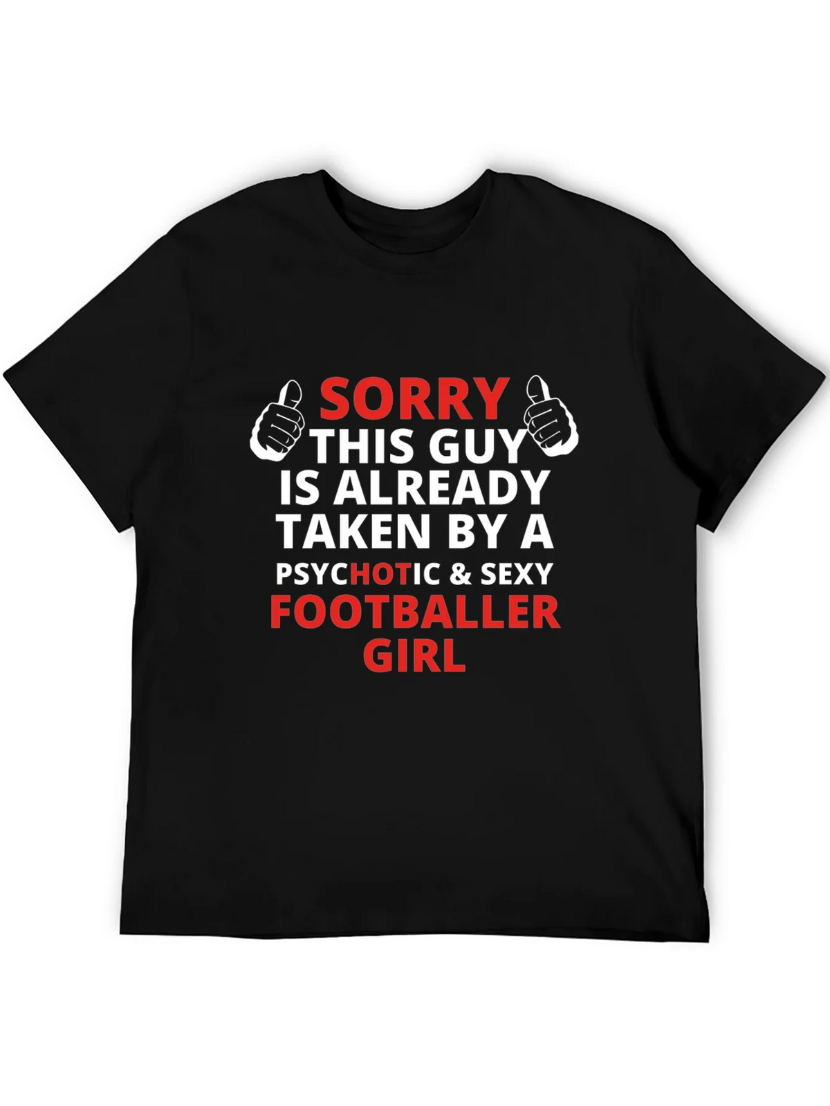 Funny Footballer Girlfriend Graphic T-Shirt product image 5