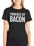 Powered By Bacon Graphic Tee - Funny Mens T-Shirt product image 1