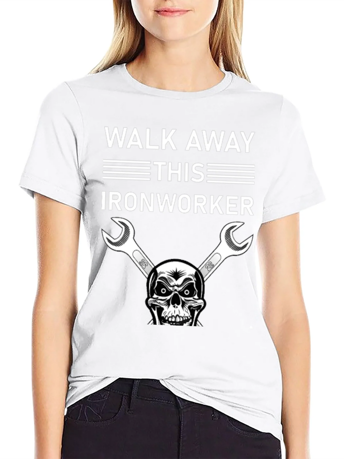 Walk Away Ironworker Skull Graphic T-Shirt product image 8
