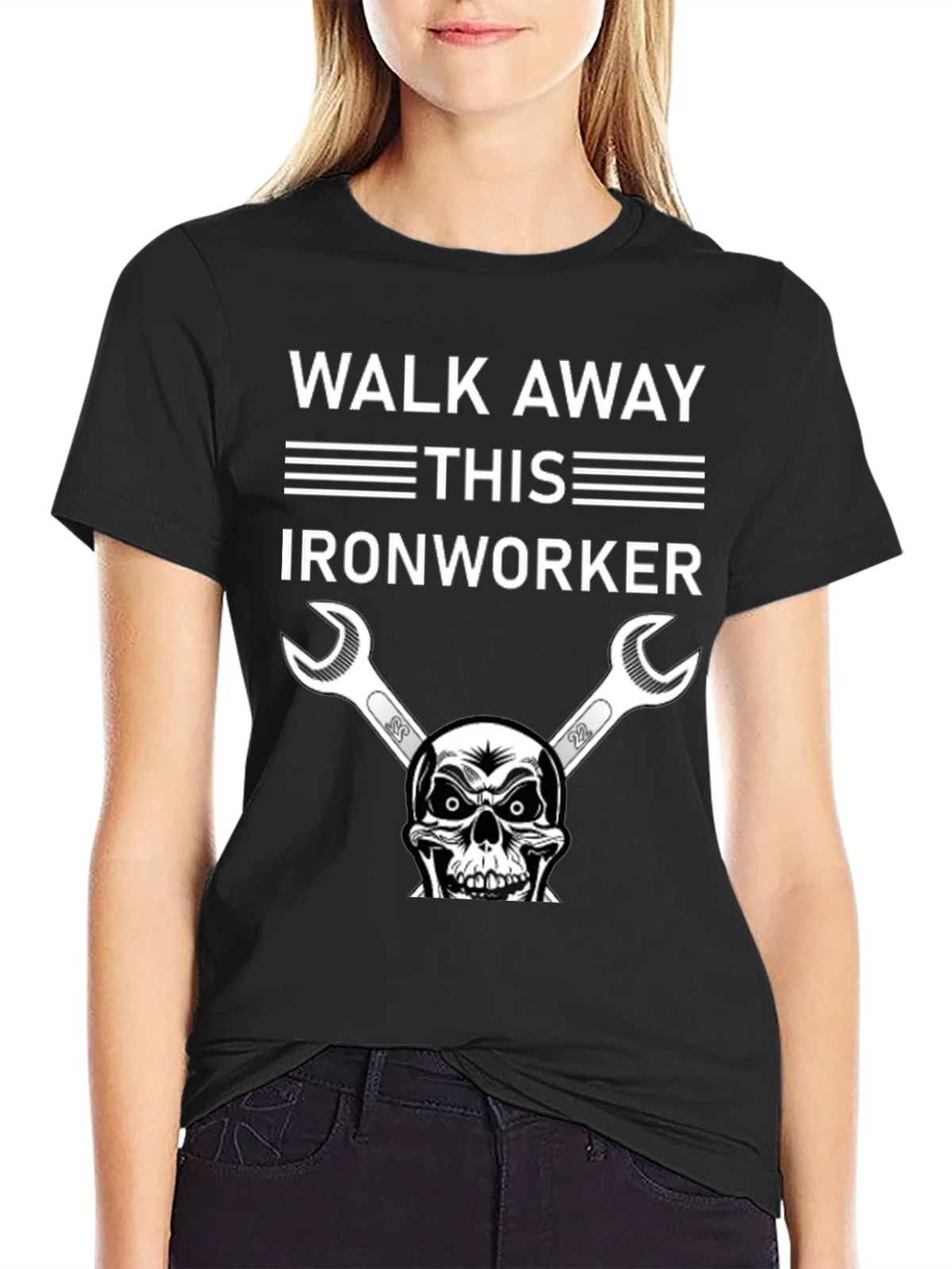 Walk Away Ironworker Skull Graphic T-Shirt product image 2