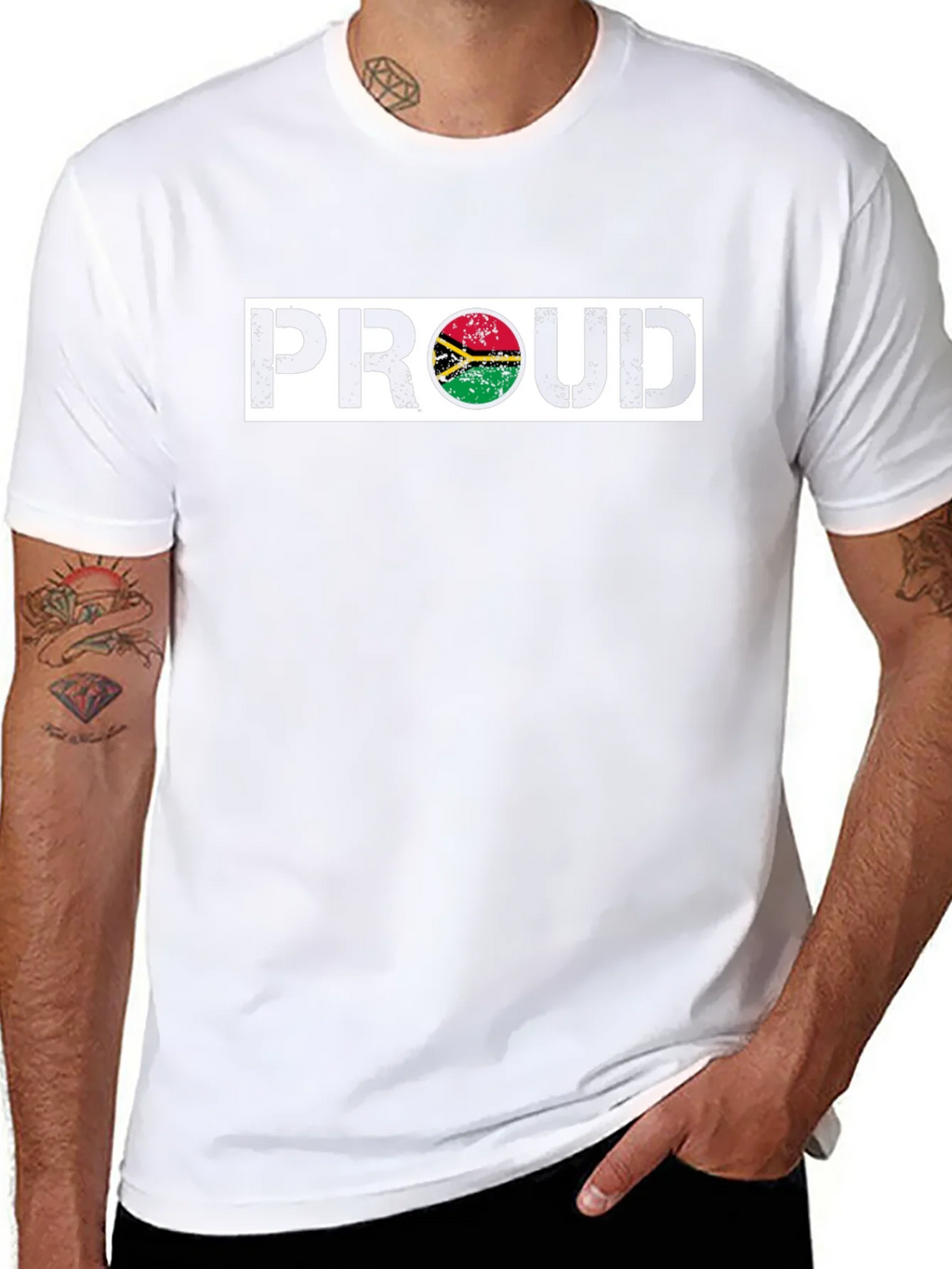 Proud Vanuatu Flag T-Shirt - Black Graphic Tee product image 7